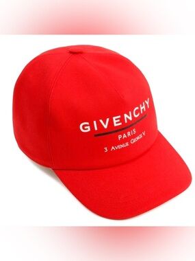 Givenchy Red Logo Baseball Cap